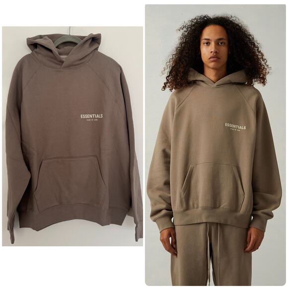 Fear of God ESSENTIALS Hoodie in Desert Taupe - Picture 1 of 9